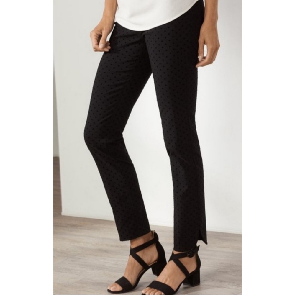 NWT Soft Surroundings Dottie Black Pants Size XS